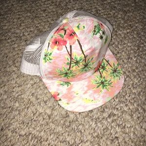 Floral trucker hat